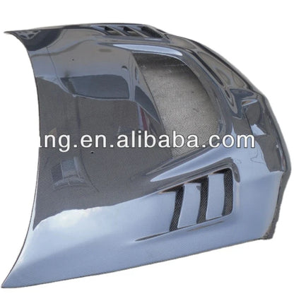 For Mitsubishi Lancer EVO 8 Vented Bonnet Hood Carbon Fiber Black