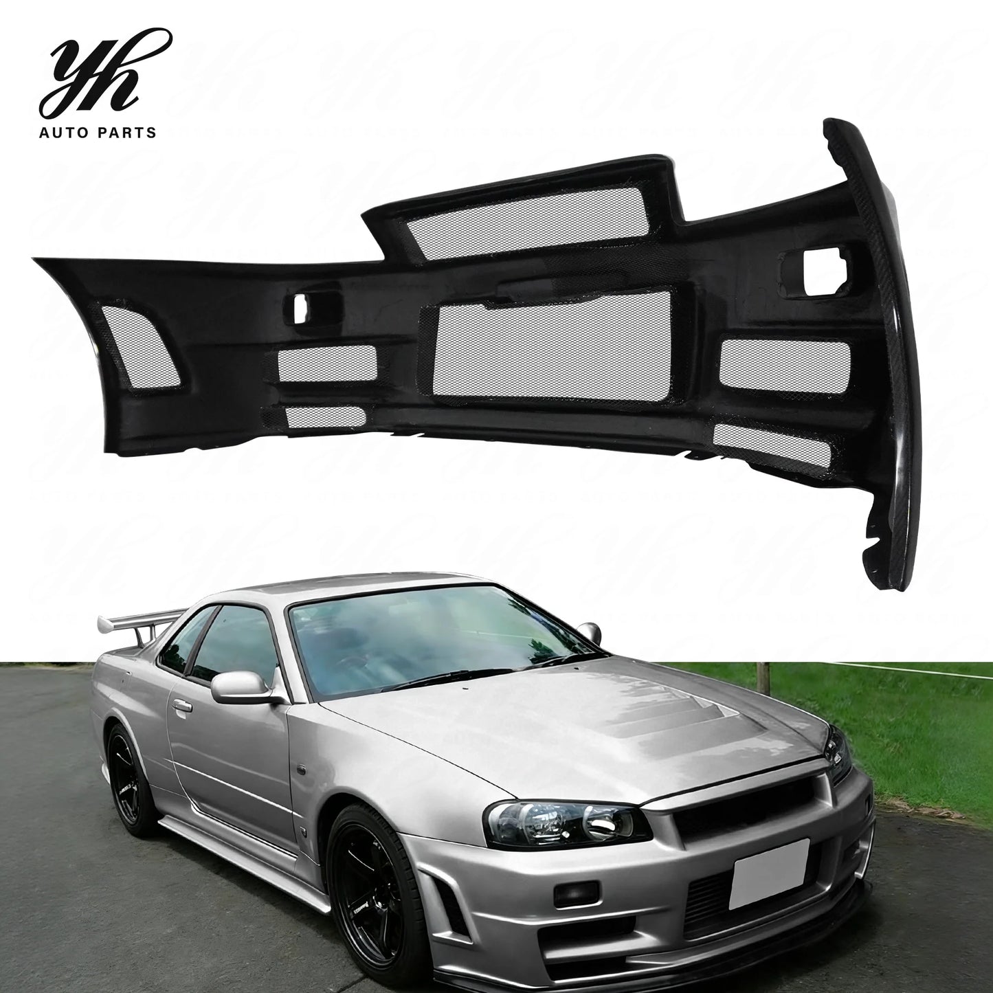 Carbon Fiber Front Bumper for CF 1999-2002 Skyline R34 GTR NI  Z-Tune Style