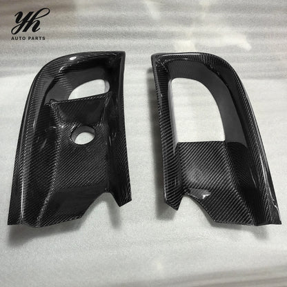 For 2006-2007 Lancer Evolution 9 RA Style Front Bumper Oil Clean Guide & Air Duct Carbon Fiber Black