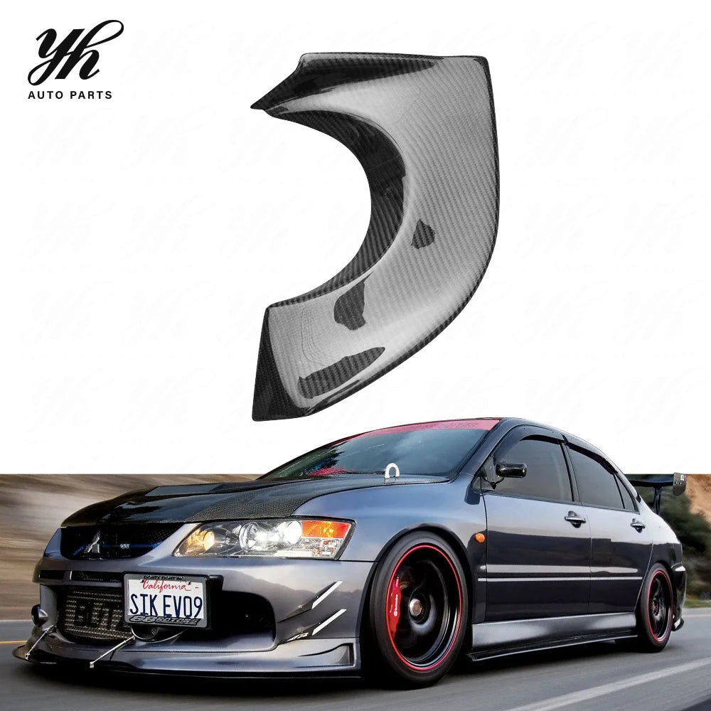 FOR Lancer Evolution 9 JM High Quality New Carbon Fiber Exhaust Heat Shield Black Easy Installation (Fits OEM Rear Bumper)