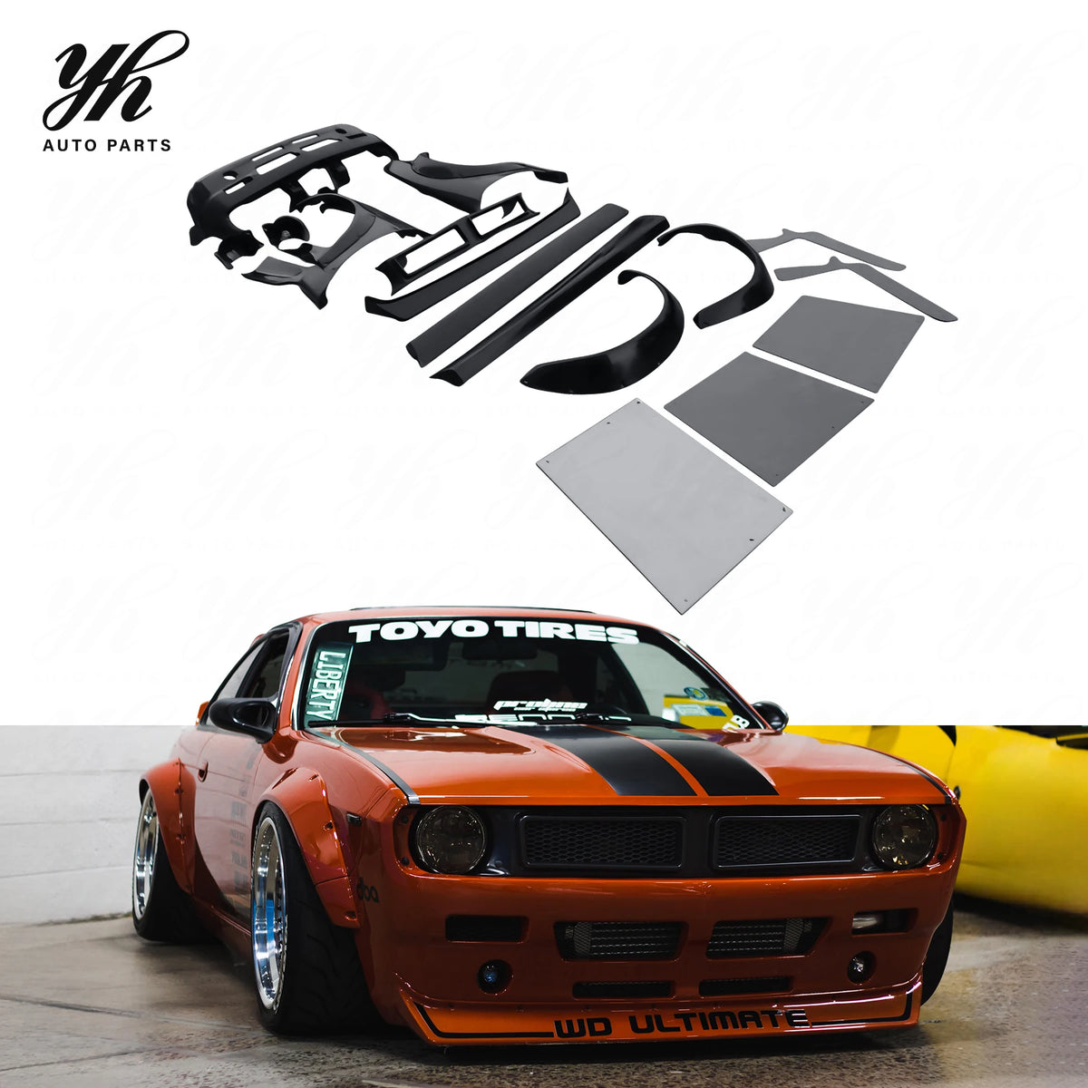 New High Quality Glass Fiber 1995-1998 S14 Zenki S14A Kouki Rocket Bunny V2 Bodykit FRP
