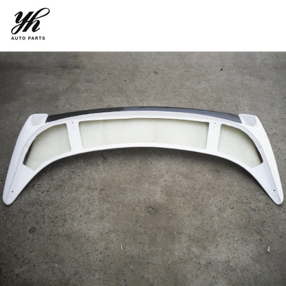 350Z Z33 Nismo V2 Style Single Rear Spoiler Carbon Fiber BLADE White Base