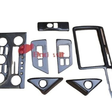 LHD Carbon Fiber Center Console Dashboard Interior Trim Kit 7Pcs Set for Nissan GT-R GTR R35 2008-2013 Tuning Parts
