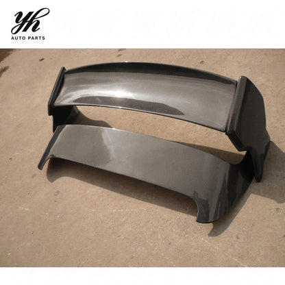 YH Carbon Fiber Black 3k Twill Weave High Gloss Rear Spoiler Double Decks for 2008-2010 Subaru Impreza GRB WRX STI