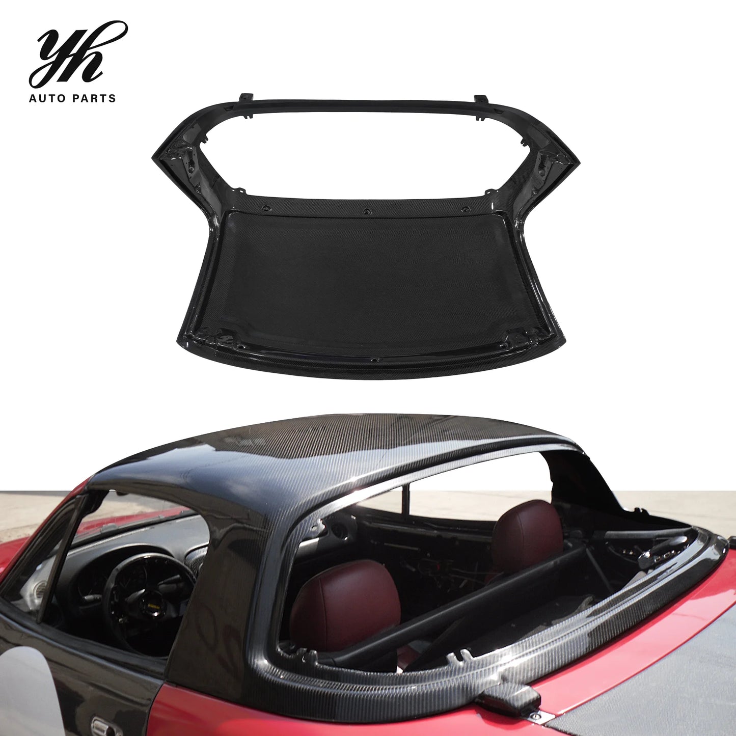 FOR MX-5 CARBON FIBER HARDTOP CAR ROOF BLACK 2005-2016