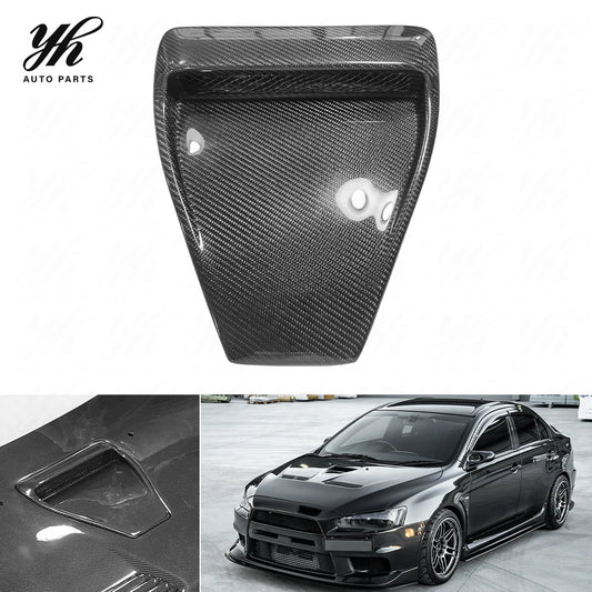 For EVO 10 Carbon Fiber Hood Scoop Type 1
