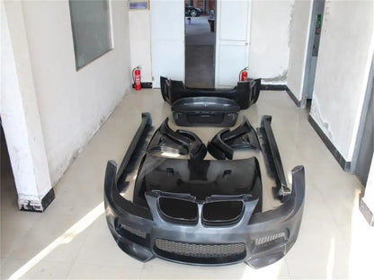 New for 3 Series E90 Conversion White Wide Body Kit Glass Fiber Front/Rear Bumpers Side Skirts Rear Lip Fenders 100%
