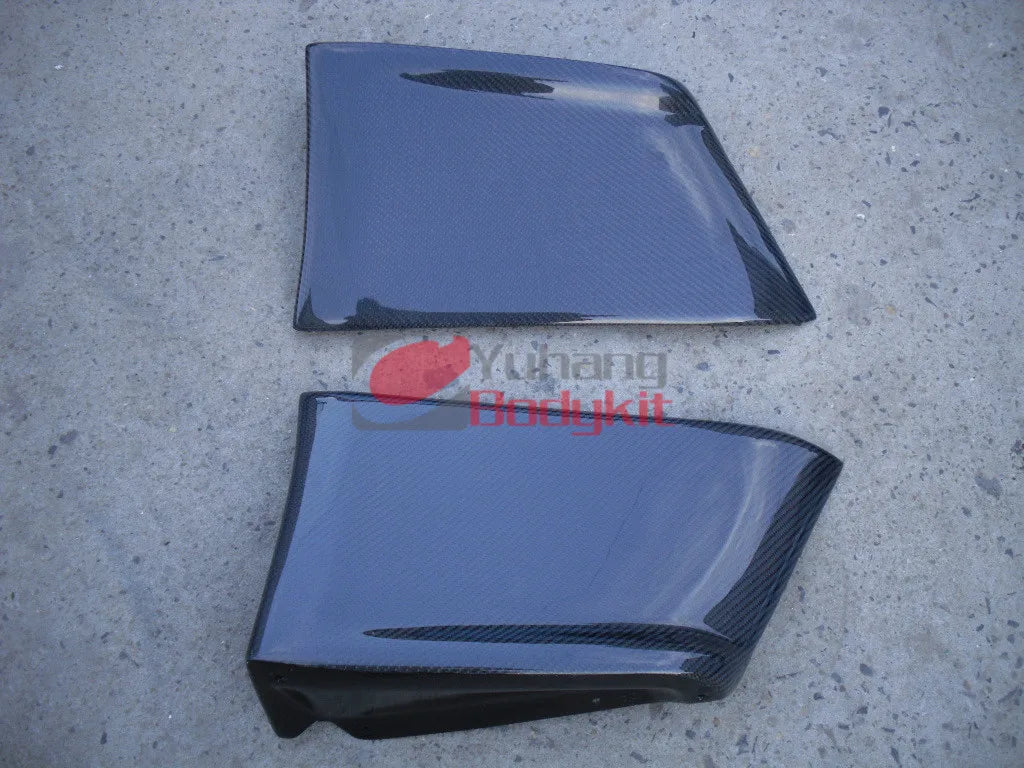 Yuhang Evolution EVO X Style Rear Bumper Apron Corner Extension Spat Carbon Fiber Black Glossy+Matte Finish