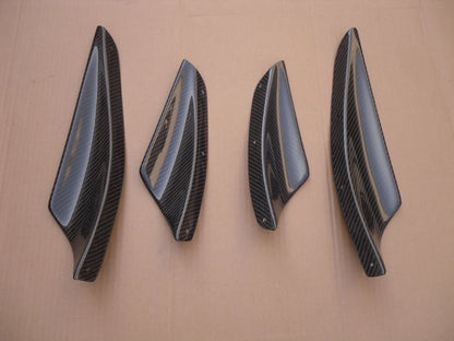 For Evo 10 Carbon Fiber Bumper Canard Carbon