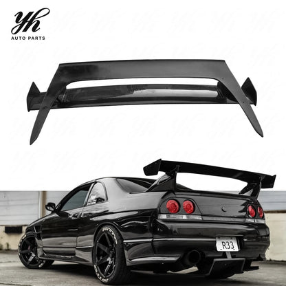 Fiberglass Bee-R Style Rear Spoiler GT Wing for Nissan Skyline R33 GTS-T GTR Coupe Racing Bodykit Parts