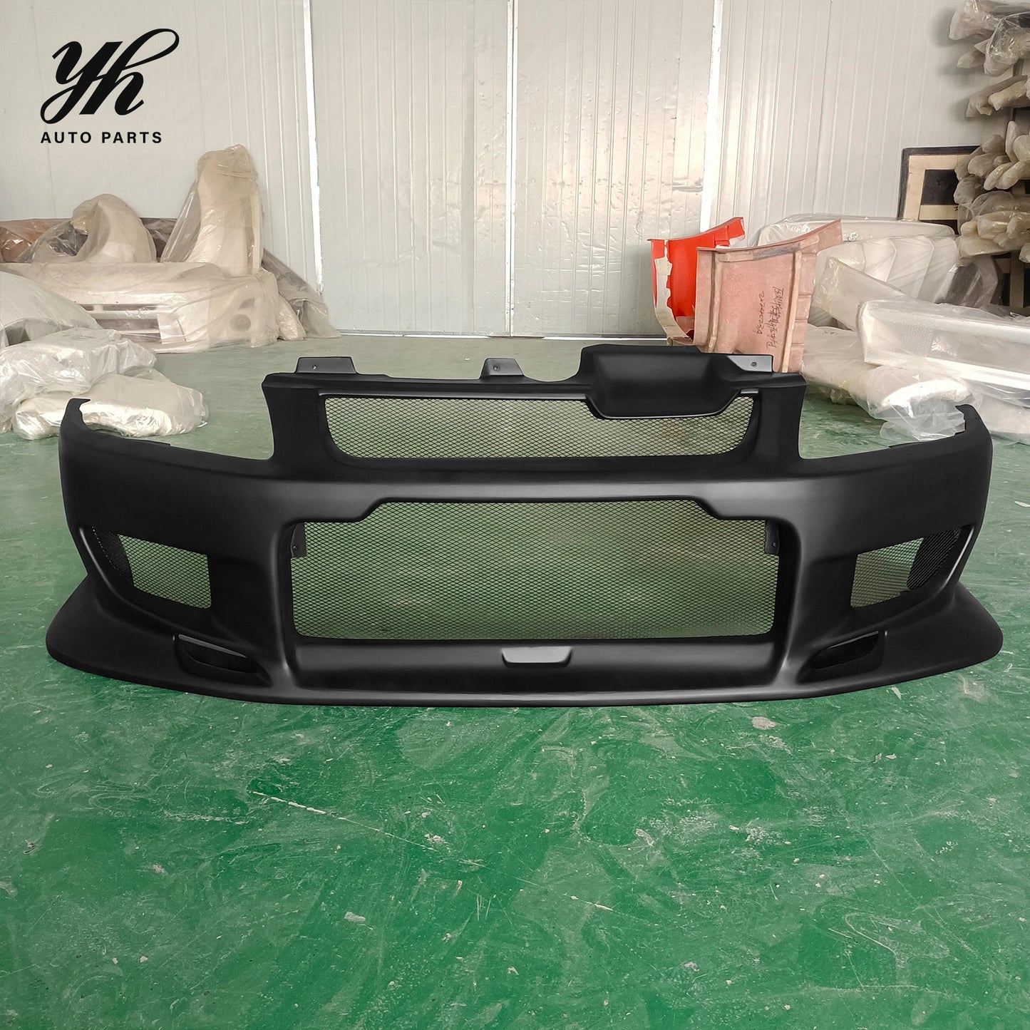 New High Quality Car Accessories Bodykit Glass Fiber FRP Front Bumper with High Gloss Finish for EVOLUTION EVO 7 C-West