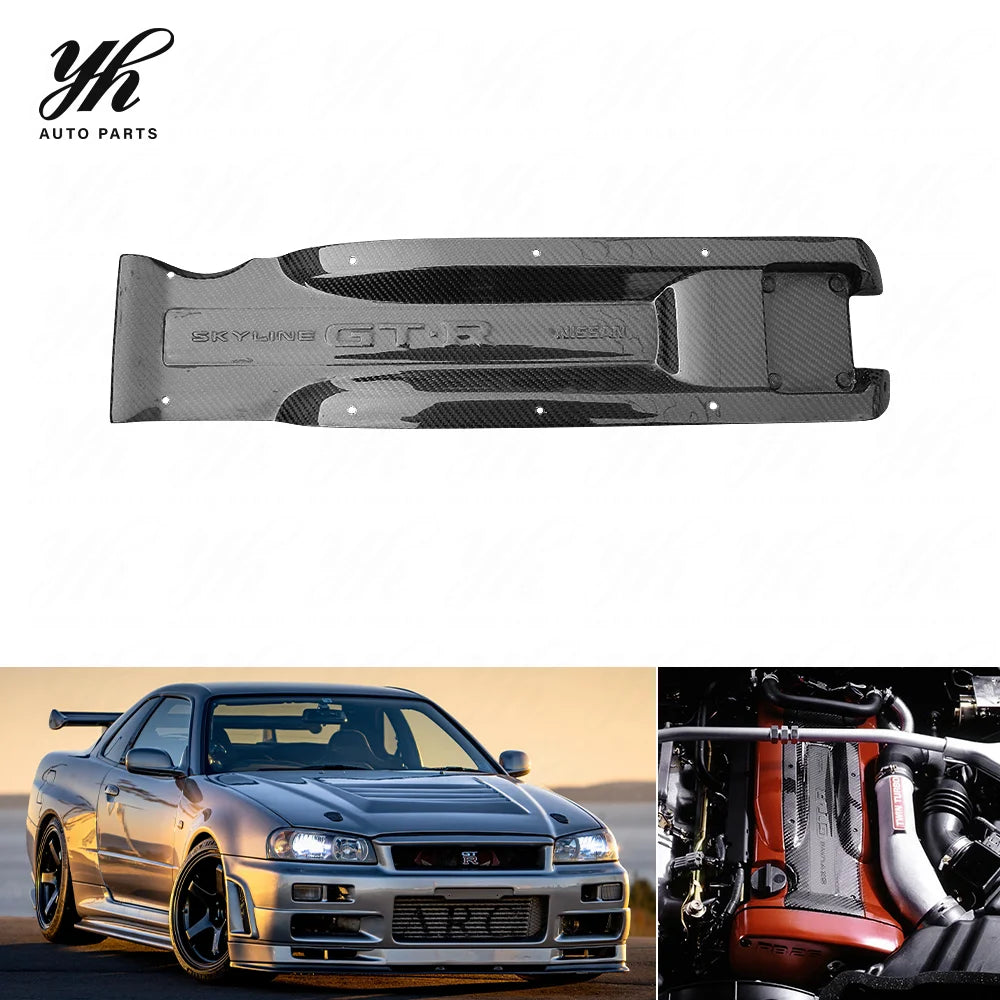 CF Carbon Fiber Bodykit for Skyline BNR32 R32 R33 R34 RB26 DETT Spark Engine Plug Cover Replacement