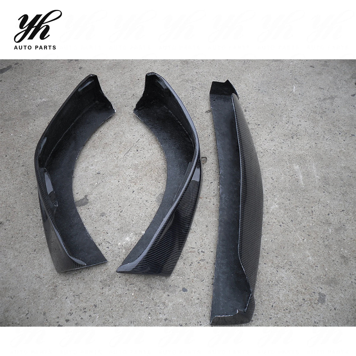 Car Accessories Racing Middle Part Carbon Bodykit for 1999-2000 Lancer Evolution Evo 6 Extreme Front Lip Splitter Valance (3pcs)