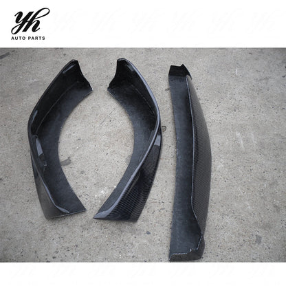 Car Accessories Racing Middle Part Carbon Bodykit for 1999-2000 Lancer Evolution Evo 6 Extreme Front Lip Splitter Valance (3pcs)