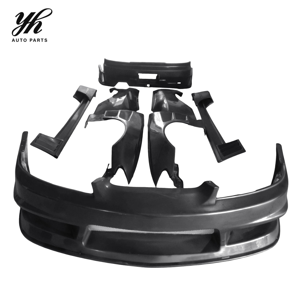 FRP S15 Complete Bodykit Front Rear Bumper Side Skirts for Nissan Silvia S15 Coupe Spec-R 1999-2002 Tuning Parts