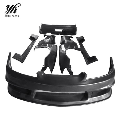 FRP S15 Complete Bodykit Front Rear Bumper Side Skirts for Nissan Silvia S15 Coupe Spec-R 1999-2002 Tuning Parts