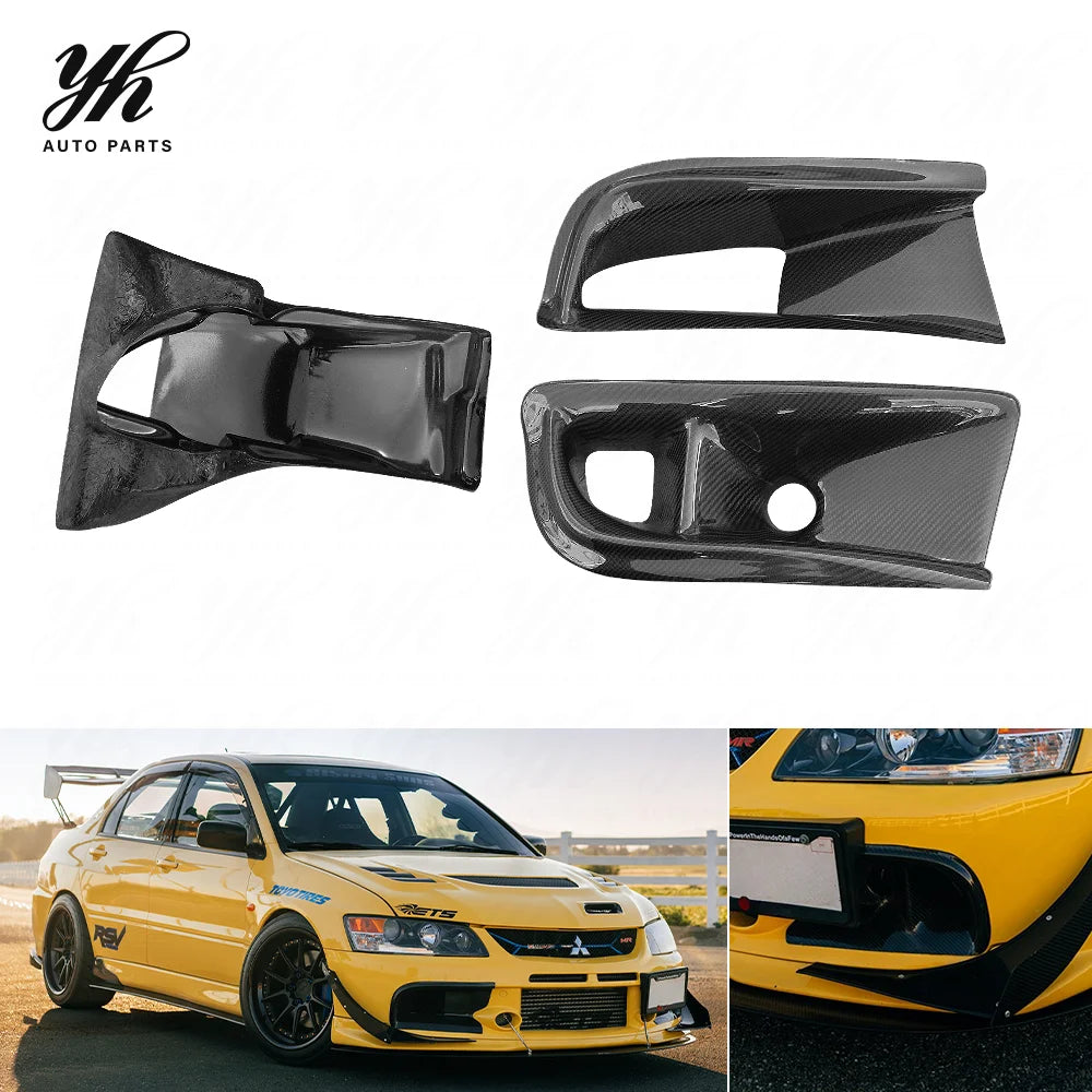 For 2003-2005 Evolution 8 VS Style Air Duct & Oil Clean Guide 3PCS Carbon Fiber