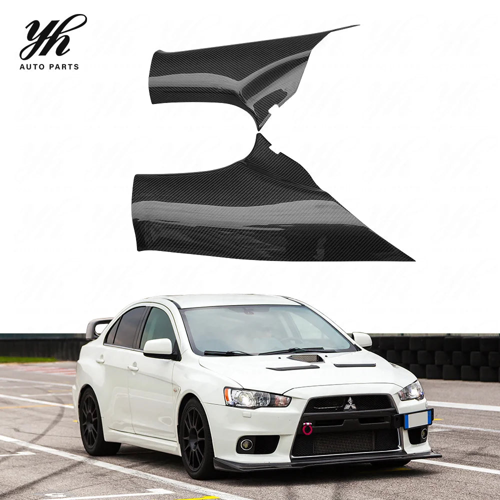 For EVO10 Carbon Fiber Seatbelt Cover Trim Pair