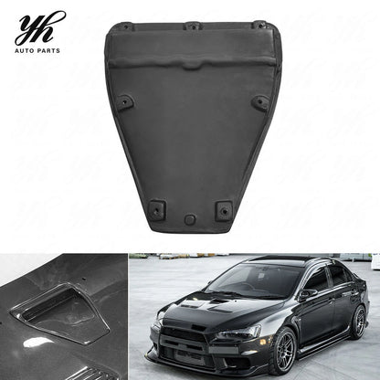 OEM Style Carbon Fiber Front Hood Scoop Air Intake Vent Bonnet for Mitsubishi Lancer Evolution EVO 10 EVO X 2008-2012