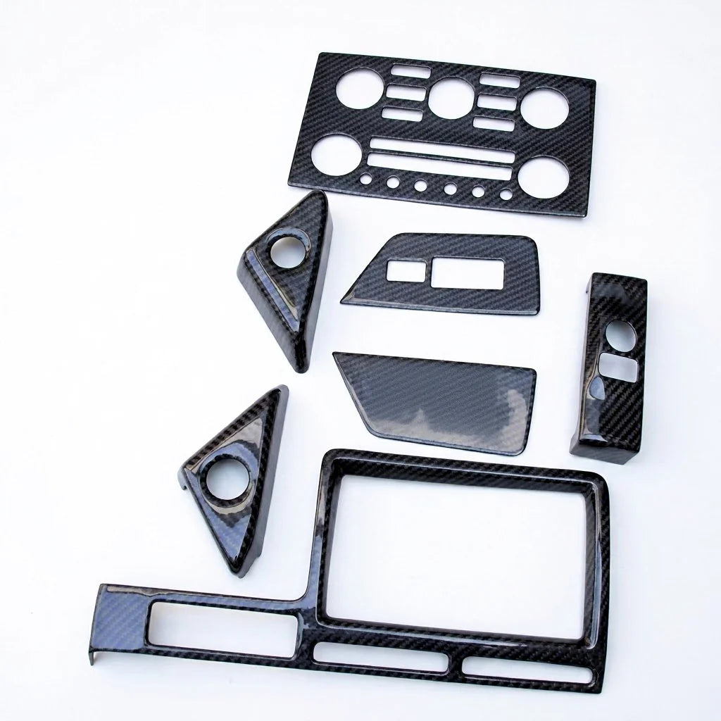 LHD Carbon Fiber Center Console Dashboard Interior Trim Kit 7Pcs Set for Nissan GT-R GTR R35 2008-2013 Tuning Parts