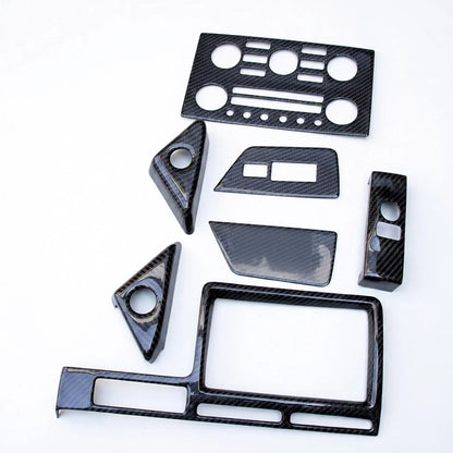 LHD Carbon Fiber Center Console Dashboard Interior Trim Kit 7Pcs Set for Nissan GT-R GTR R35 2008-2013 Tuning Parts