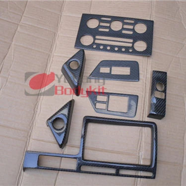 LHD Carbon Fiber Center Console Dashboard Interior Trim Kit 7Pcs Set for Nissan GT-R GTR R35 2008-2013 Tuning Parts