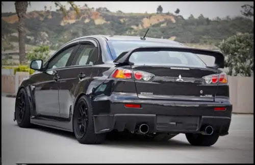 YH Brand High Quality Carbon Fiber OEM Style Single Deck High Gloss Black Rear Spoiler Made China for Mitsubishi Lancer Evo 10