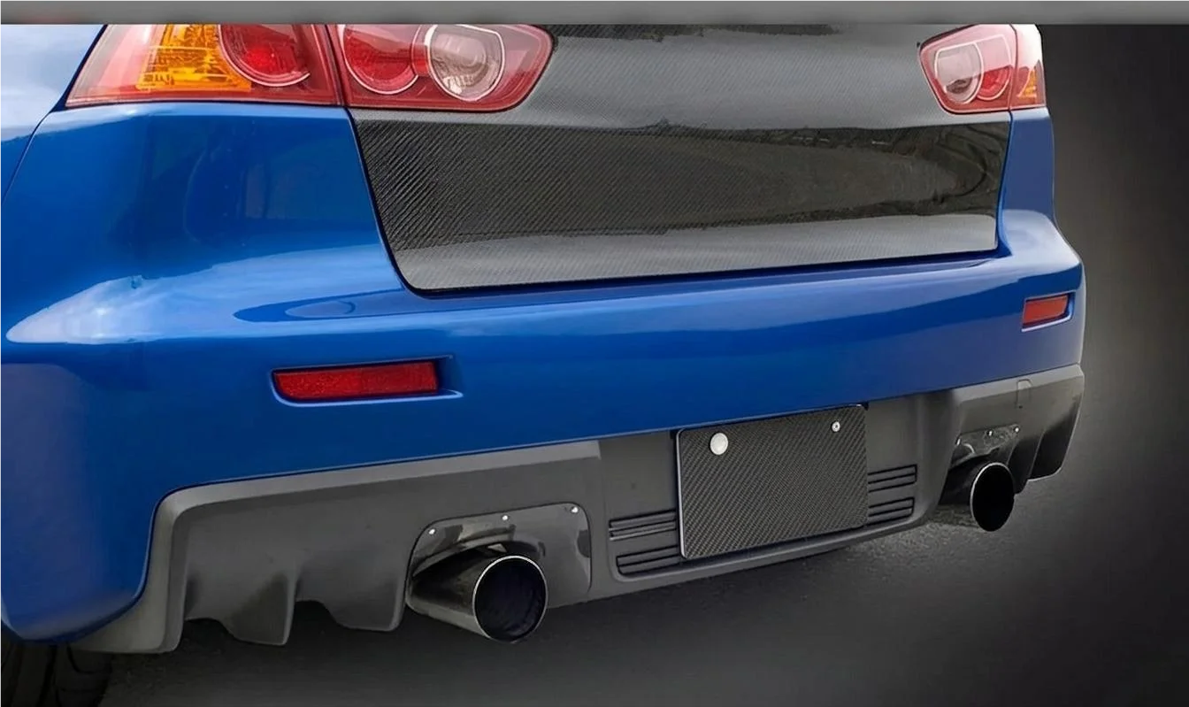 Auto Bodykit CF Carbon Fiber Rear Bumper Exhaust Heatshield for 08-12 Lancer Evolution X EVO 10