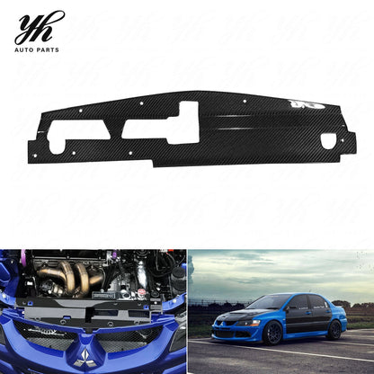 Glossy Carbon Fiber Radiator Cooling Plate Air Diversion Panel for Mitsubishi Lancer Evolution EVO 8 VIII CT9A Tuning