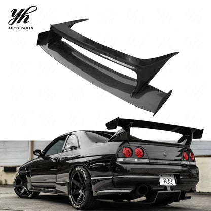 Fiberglass Bee-R Style Rear Spoiler GT Wing for Nissan Skyline R33 GTS-T GTR Coupe Racing Bodykit Parts