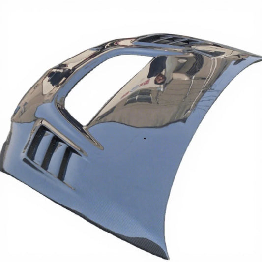 For  EVO 8 CW Style Vented Hood CF Carbon Fiber