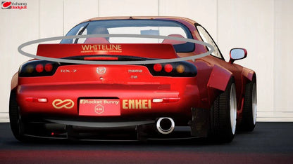 Finish Carbon Fiber Rocket Bunny Style Single Rear Trunk Spoiler Wing High Glossy  for 2000-2002 RX7 FD3S