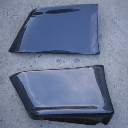 FOR Lancer Evolution EVO 10 X Carbon Fiber Rear Bumper  Extension Carbon Fiber