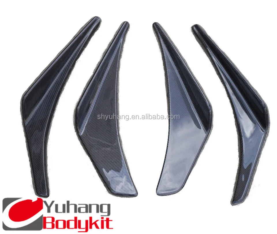 Glass Fiber OEM Front Bumper 4pcs Splitter Canard for Evolution Evo 7 FRP