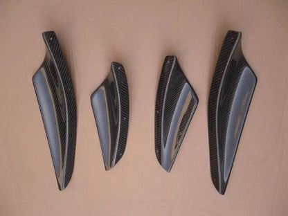 FOR LANCER EVO X EVO 10 CARBON FIBER FRONT BUMPER CANARDS 4 PCS YH Brand High Quality Easy Installation