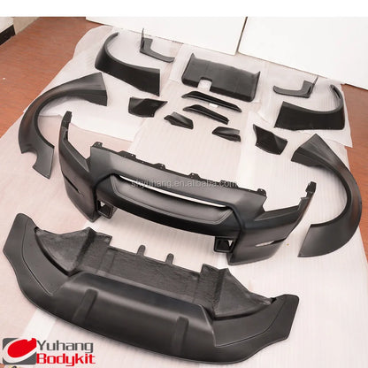 YH Glass Fiber 08-14 Skyline R35 GTR DBA CBA LB Ver.1 Style Complete Black Bodykit FRP