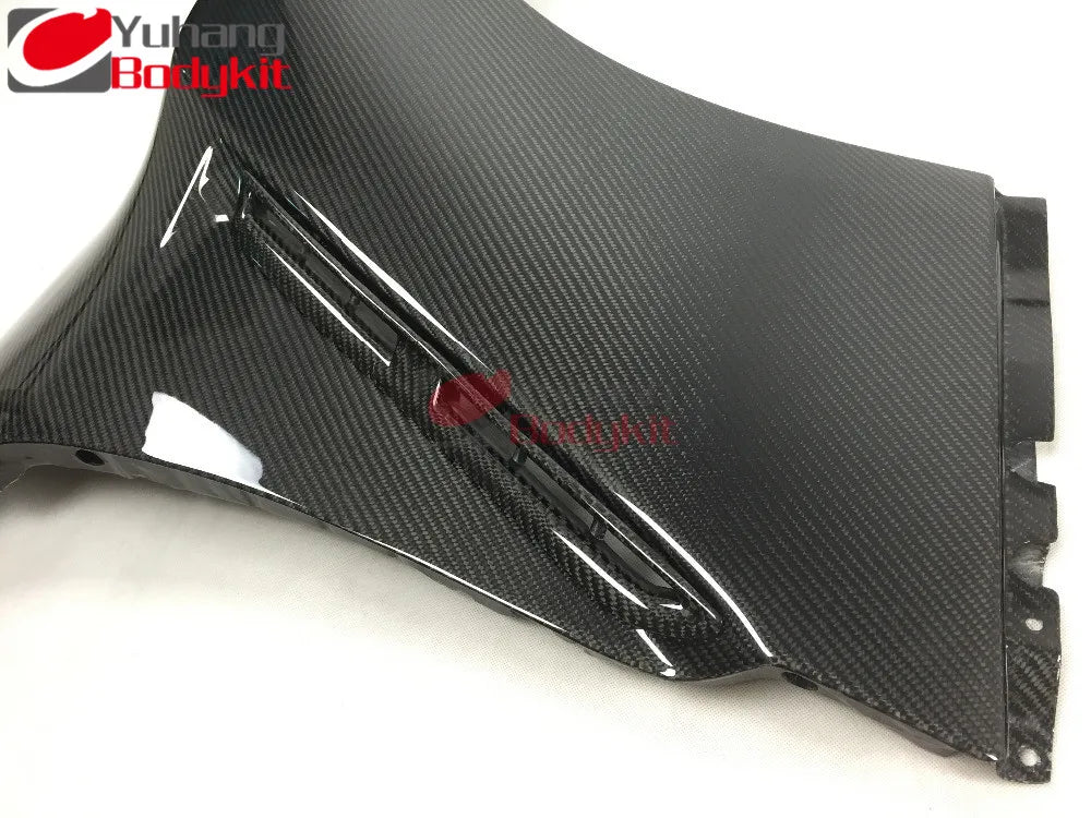 Yuhang Front Fenders (Pair) CF for Skyline R35 GT-R OEM Style Carbon Fiber-New Black