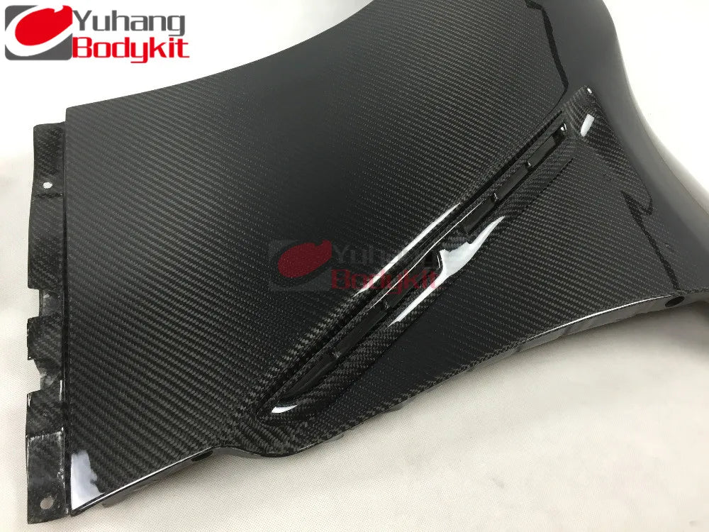 Yuhang Front Fenders (Pair) CF for Skyline R35 GT-R OEM Style Carbon Fiber-New Black