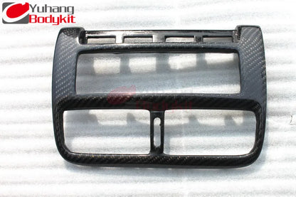 Yuhang Black Carbon Fiber Interior Set for Nissan 200SX S14/S14A RHD Silvia 7-Piece Radio Surround & Control Panel Full Set