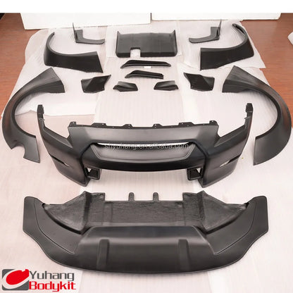 YH Glass Fiber 08-14 Skyline R35 GTR DBA CBA LB Ver.1 Style Complete Black Bodykit FRP