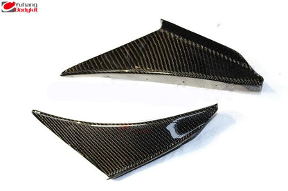 New 2003-2005 Lancer Evoulation 8 EVO 8 Front Bumper Canard 2 Pcs (One Side High Glossy) Carbon Fiber Easy Installation