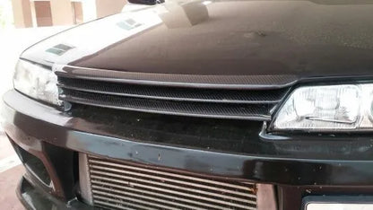 NI  Style Bonnet Hood Lip Fit for CF 1989-1994 Skyline R32 GTR Carbon Fiber