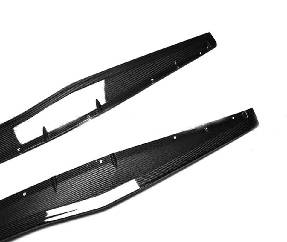 Carbon Fiber Side Skirt Extension Corner Addon Spat for  2004-2012 Gallardo LP550 LP560 LP570 Superleggera Style