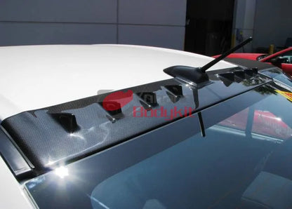 Black Carbon Fiber Non-SSS Generator Roof Spoiler Wing for 2008-2012 Lancer Evolution Evo 10 X (Antenna Base Size 5x6cm)