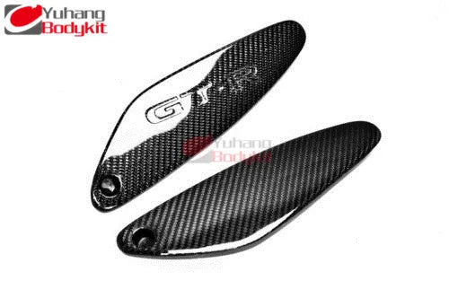 For R33 GTR OEM W/ Letters Carbon Fiber Rear Spoiler End  With Logo