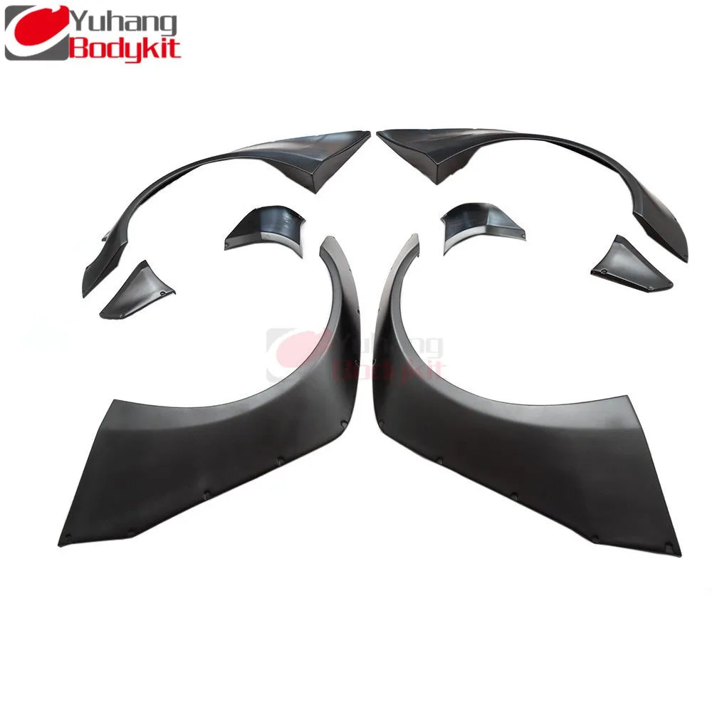 For 08-14 Skyline R35 GTR GTR35 Liberty Walk Style 8 PCS Glass Fiber Front & Rear Fender