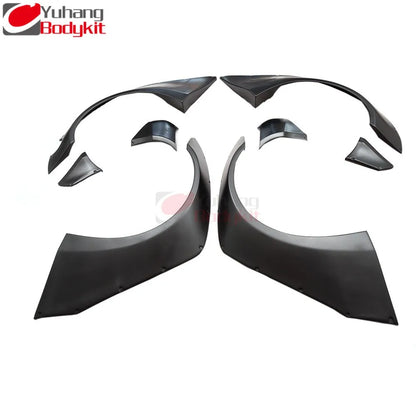 For 08-14 Skyline R35 GTR GTR35 Liberty Walk Style 8 PCS Glass Fiber Front & Rear Fender