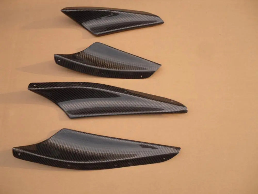 FOR LANCER EVO X EVO 10 CARBON FIBER FRONT BUMPER CANARDS 4 PCS YH Brand High Quality Easy Installation