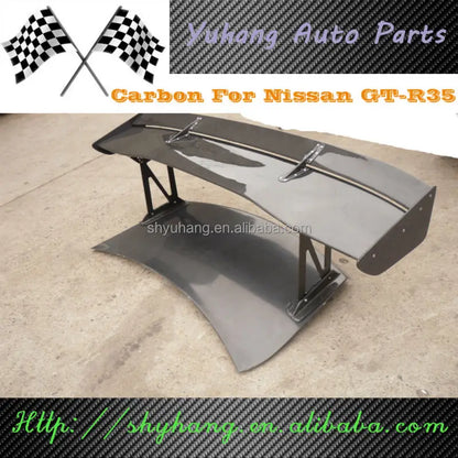 For R35 GTR  Carbon Fiber Rear Spoiler Wing 170 Cm/160 cm