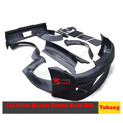 1999-2002 S15 Silvia Carbon Fiber Rocket Bunny Style Rear Diffuser 7PCS